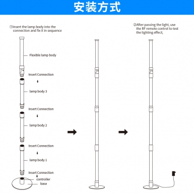 LED室内灯 - HCP205  四节旋转落地灯